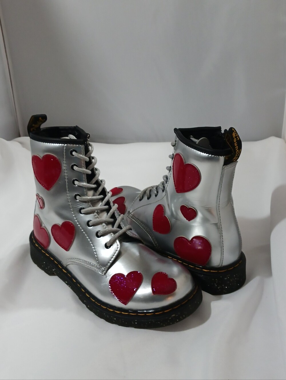 Dr  Martens Metallic Hearts Boots - Picture 9 of 15